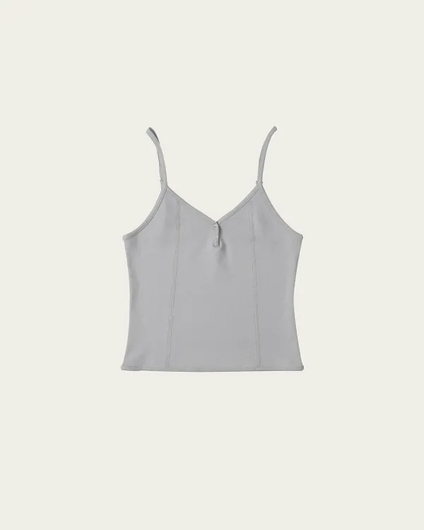 Daisy Button Sleeveless - Gray