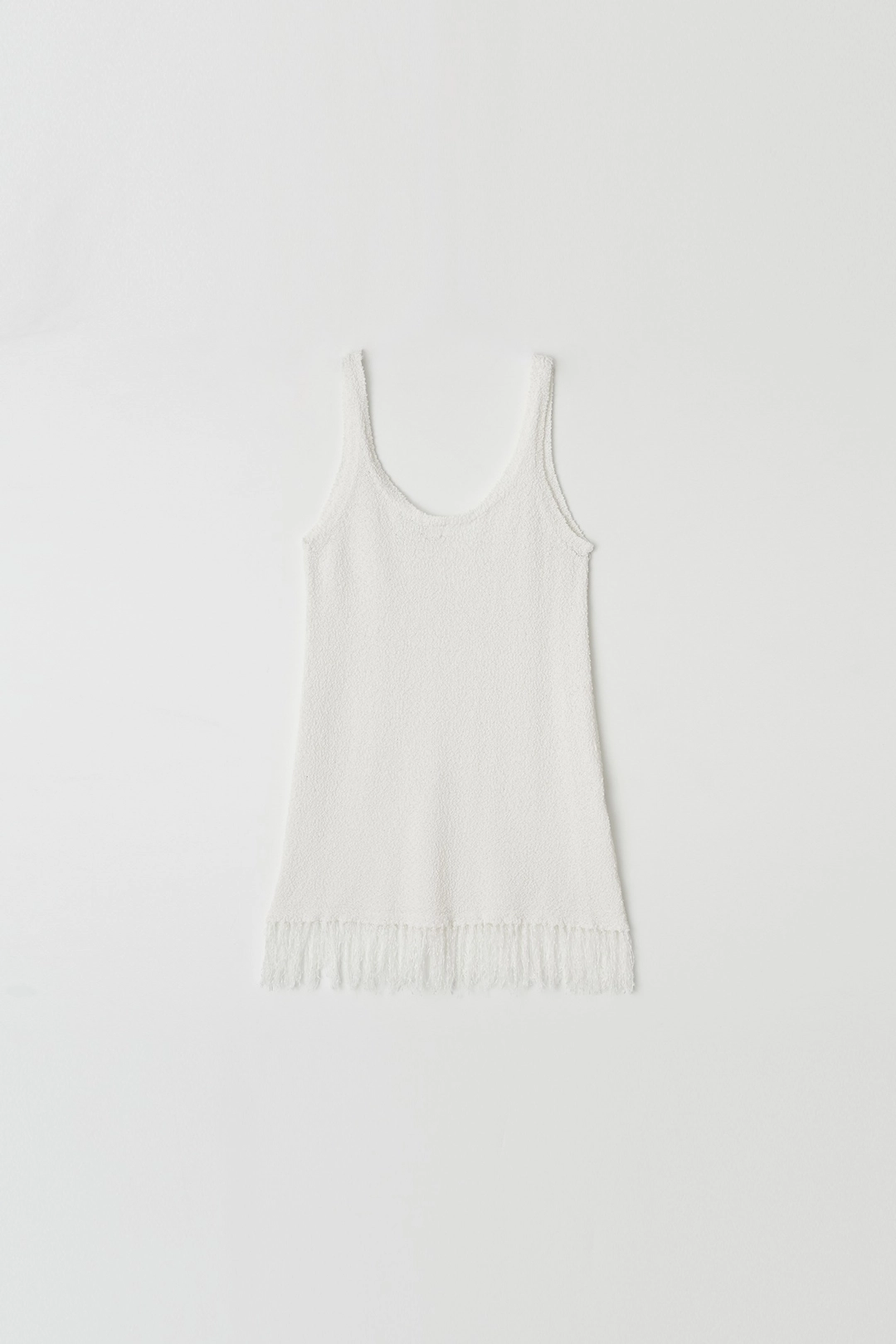Fringe Knit Dress (Ivory)