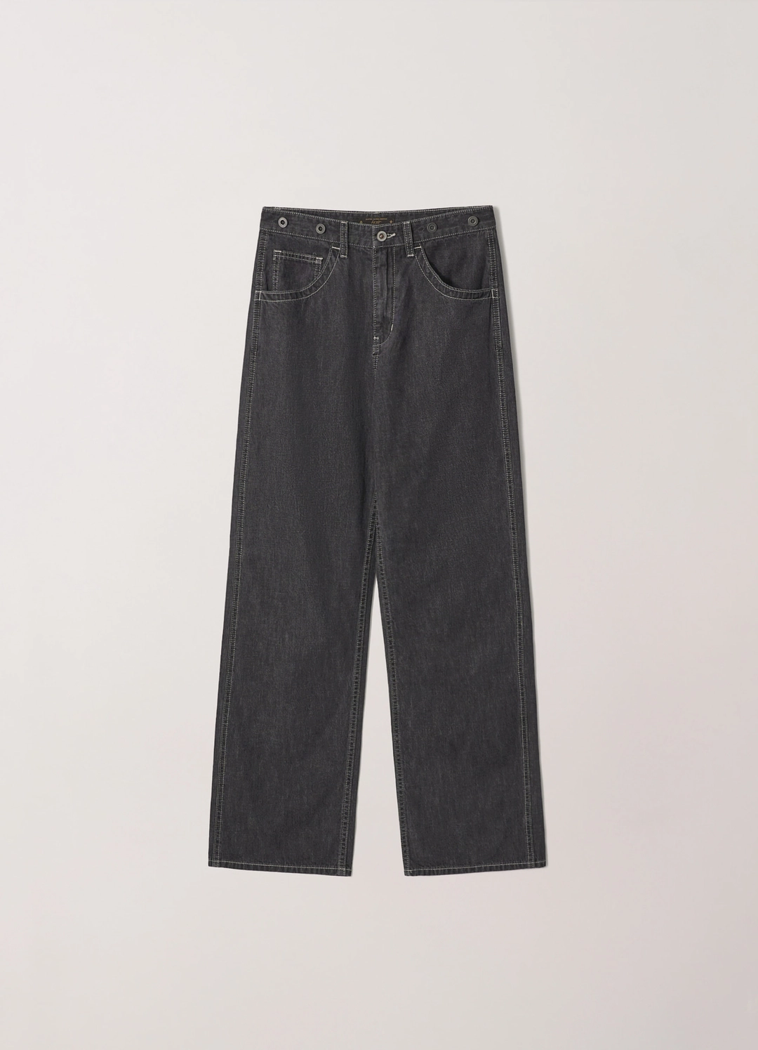 카이르 Utility Cinch-back Denim Pants (Washed Black) - Kair 상품 이미지 1