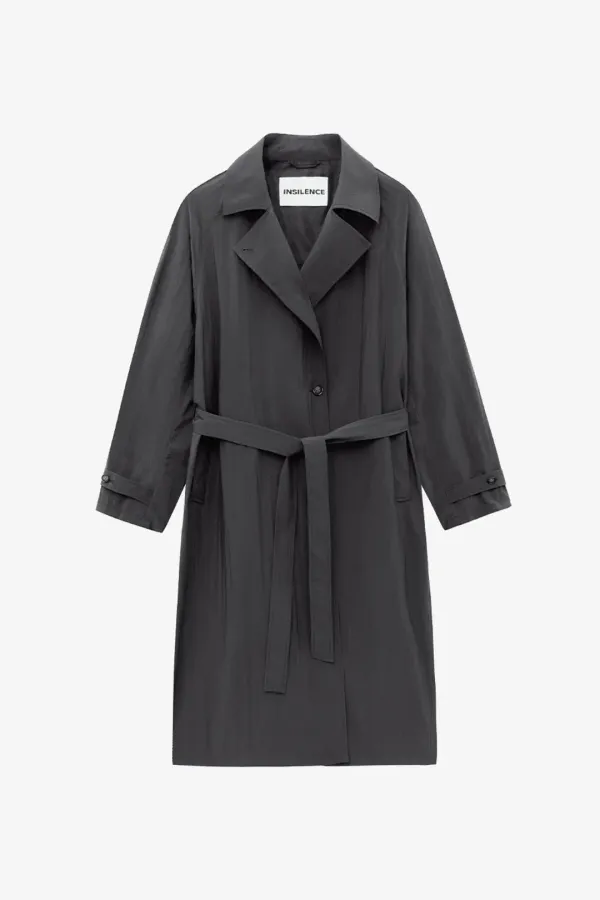 쉬어 나일론 트렌치 DARK GREY
