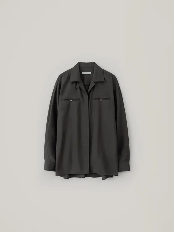 West Sheer Shirt - Charcoal