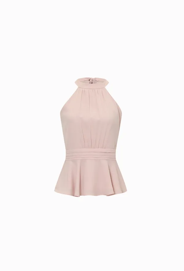 Isabel Halter-neck Blouse (Pink)