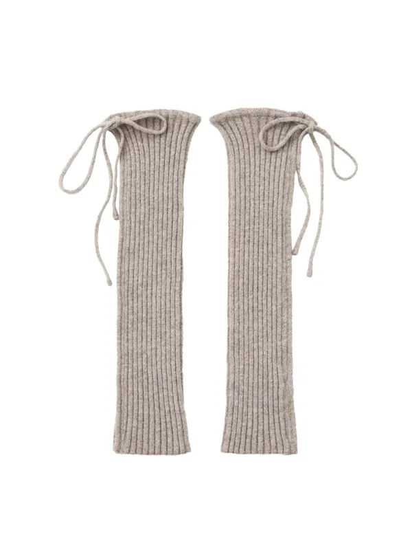 Drawstring Leg Warmer - Oatmeal