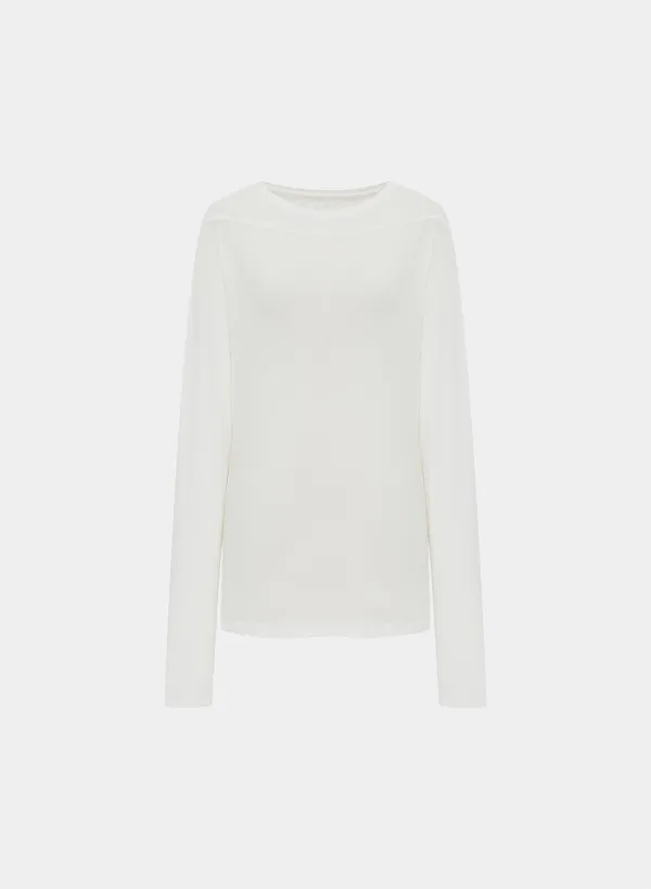 Theo cotton boat neck T