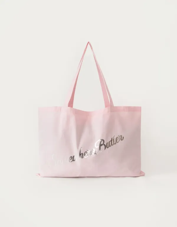 Bold Logo Cotton Bag - Light Pink