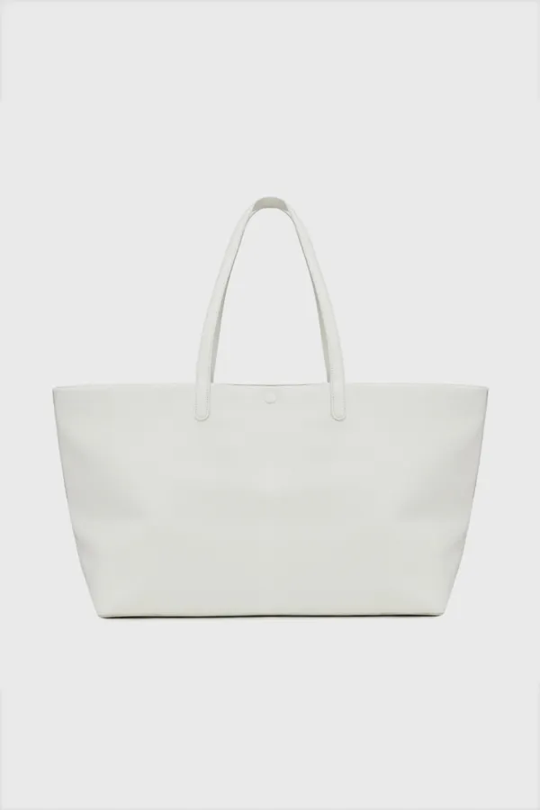 [Exclusive] Handle Leather Tote Bag (Khaki Beige / Black)