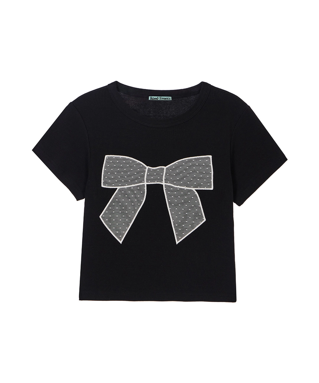 로제프란츠 Lace Ribbon T-shirt [Black] 상품 이미지 1