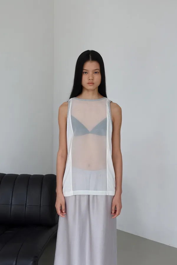 binding and back point top - grey