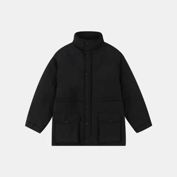 SIOT4151 경량 패딩 야상 자켓_Black