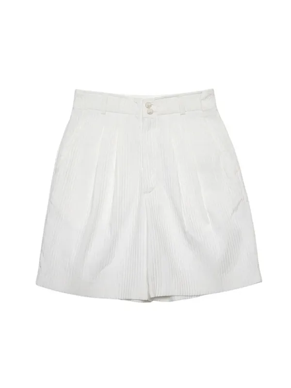 TWO BUTTON HALF SLACKS (3color)