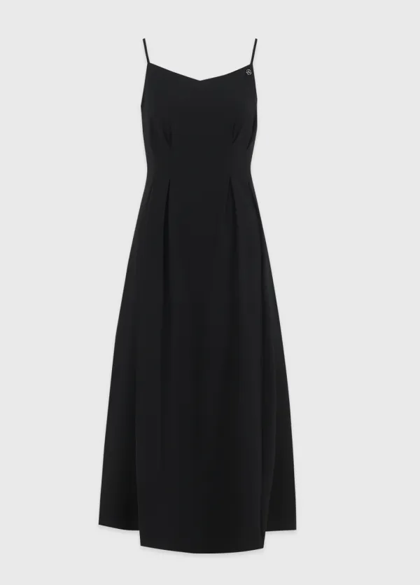  [44-120]  Bianca Hourglass Pleated Dress  비앙카 아워글래스 플리티드 드레스 (여름-클래식룩-페미닌룩-맥시원피스-드레스-슬리브리스-레이어드-맞주름-썸머원피스-A라인원피스-빅사이즈-자체제작) 