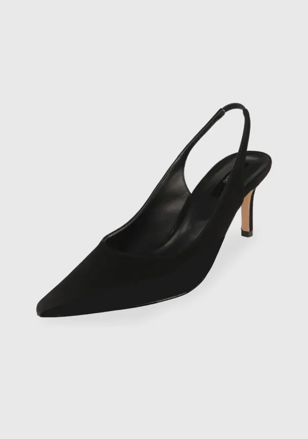 Aven Suede Slingback Black