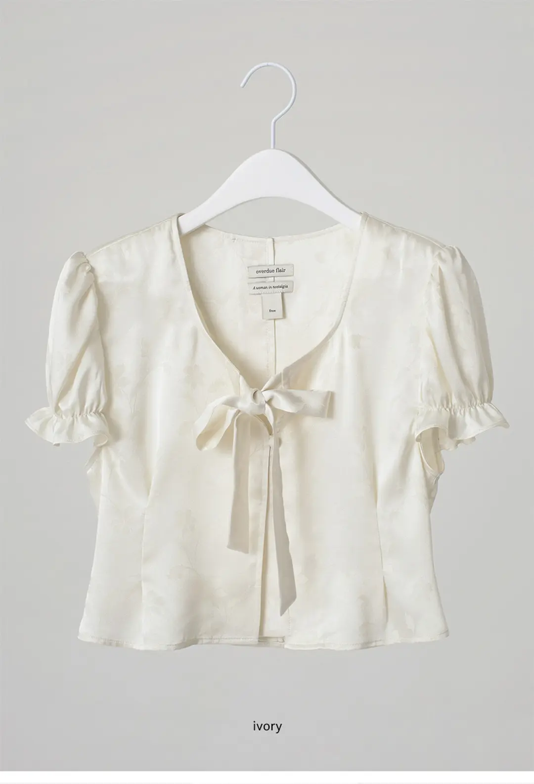 오버듀플레어 JACQUARD CROP BLOUSE 상품 이미지 1