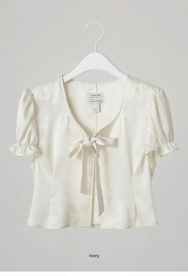 JACQUARD CROP BLOUSE