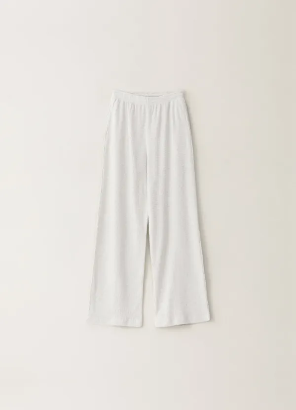 2ND / Waffle Straight Pants 2 - White