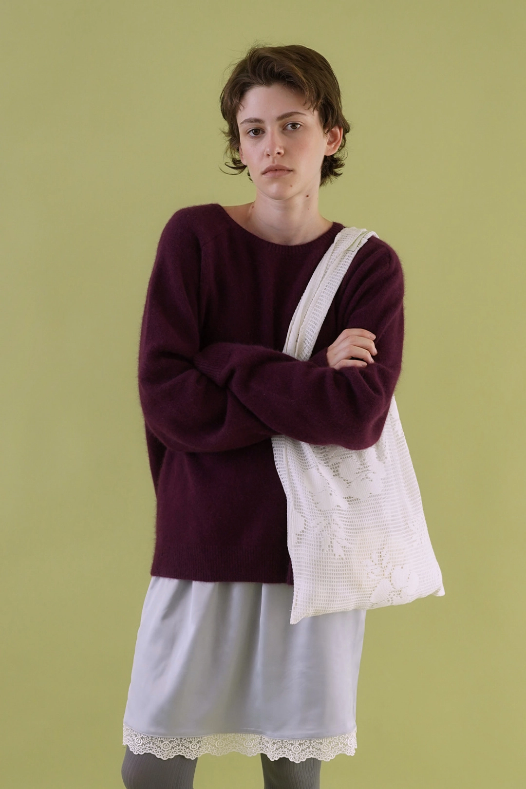 위드아웃썸머 Cuddle raccoon knit_purple 상품 이미지 2