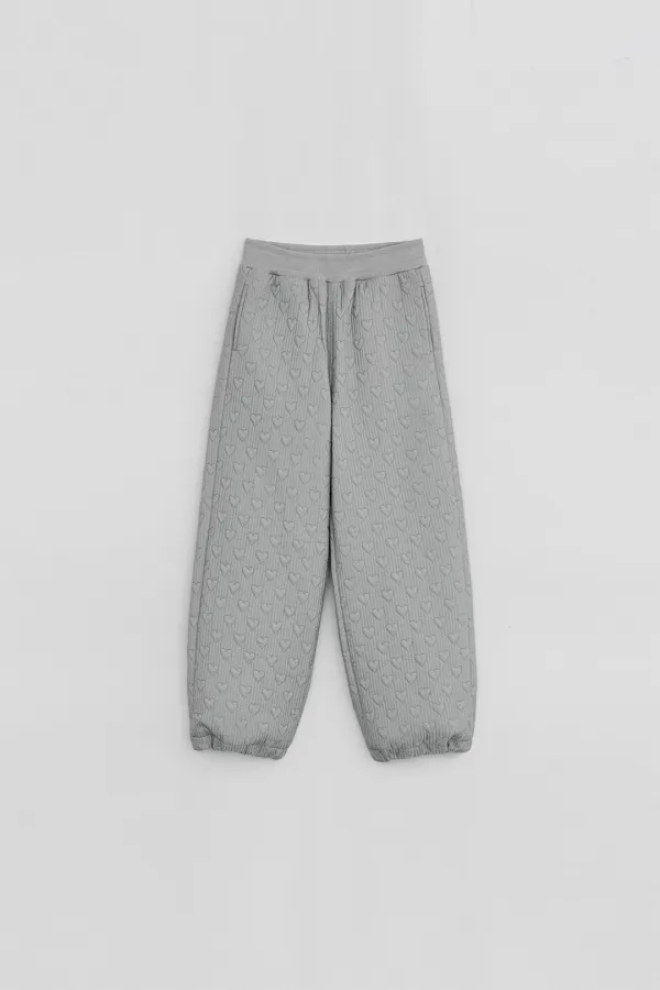 HEART STITCHED PADDING PANTS