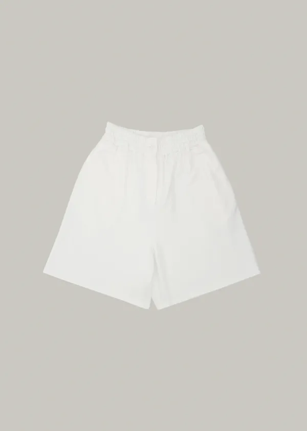 easy cotton shorts (white)