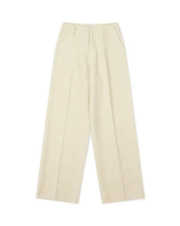SLUB SEMI WIDE SLACKS (2color,3size)