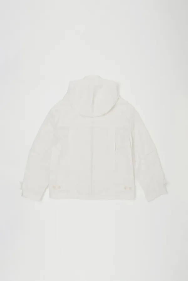 REFINED HOODED ANORAK IN WHITE