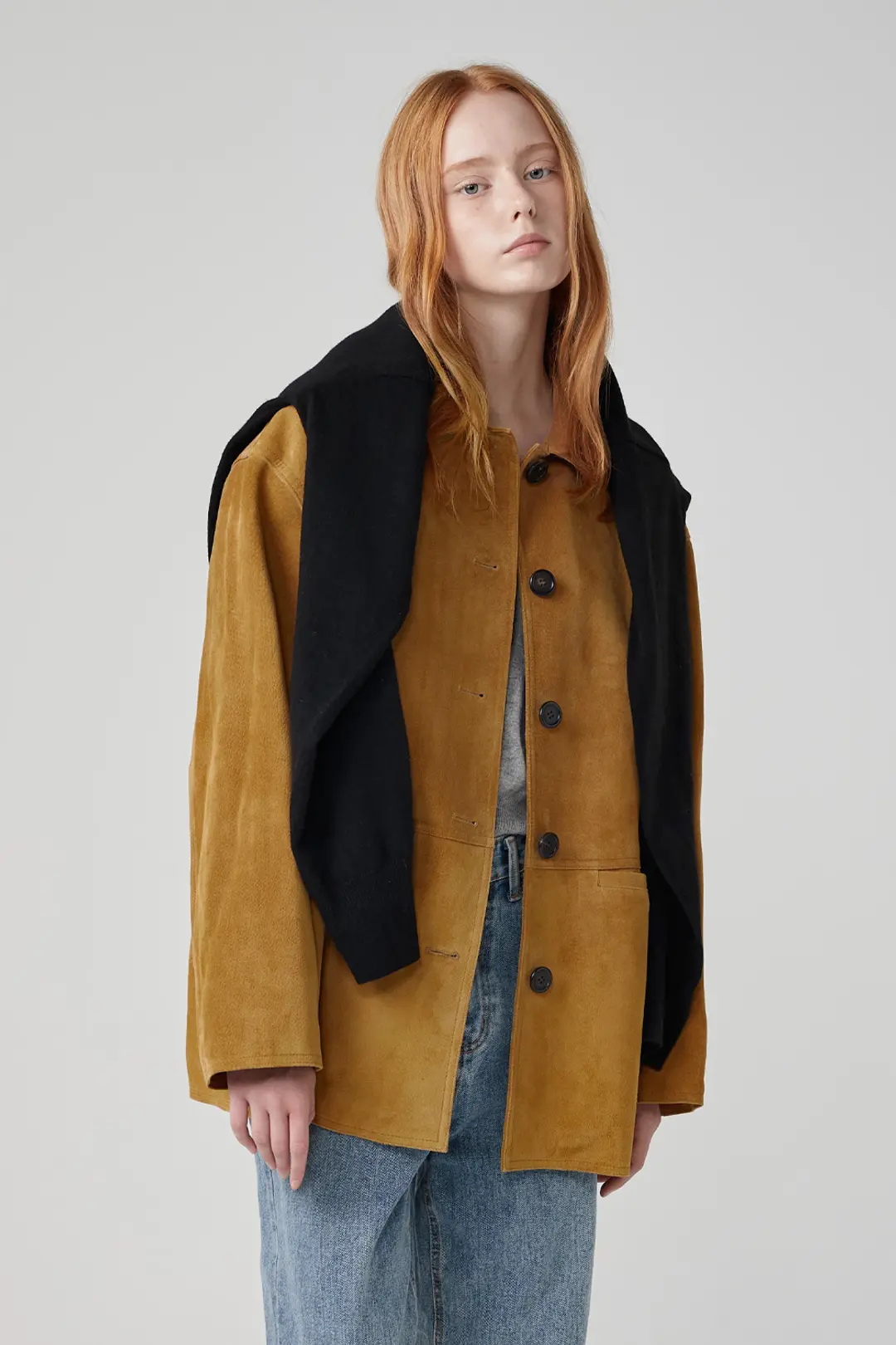 오브오브 Maya suede half jacket_camel 상품 이미지 2