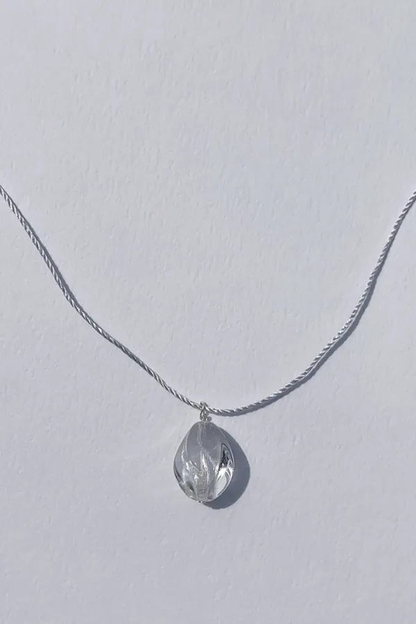 Ice silver necklace_gray