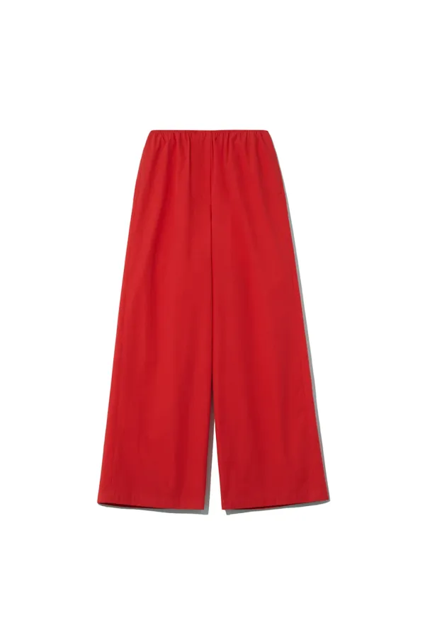 COTTON BANDING PANTS [DARK RED]