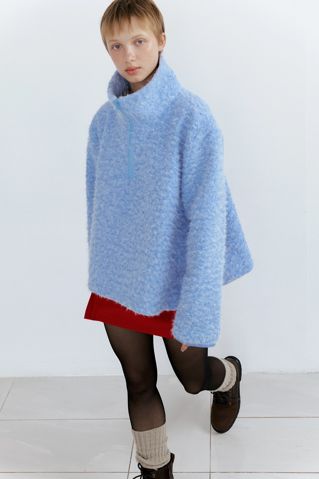 포지프레클즈 Loft Wool Anorak_Sky Blue 상품 이미지 2