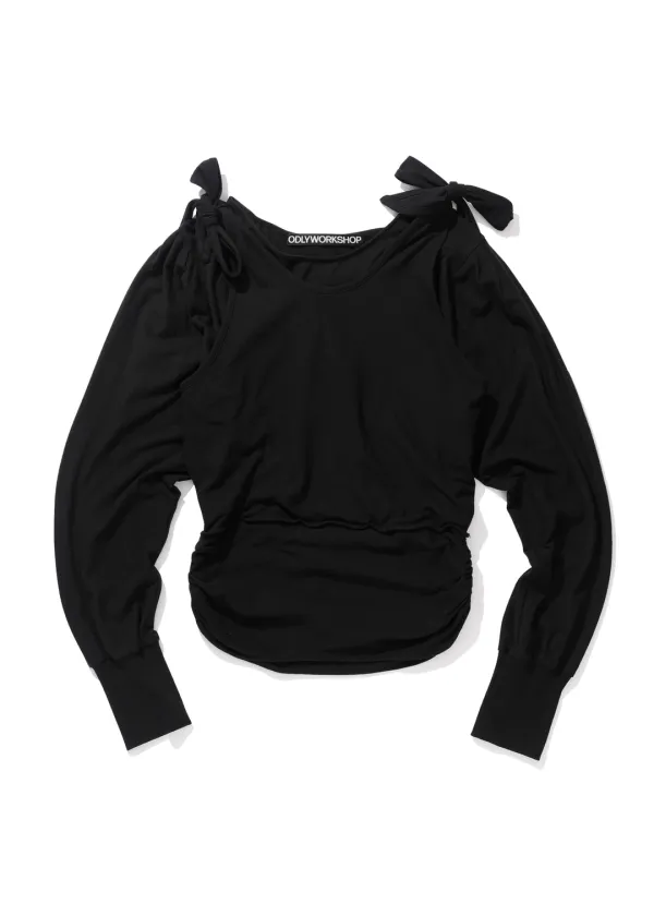 Layered Scoop Tee, Blackout
