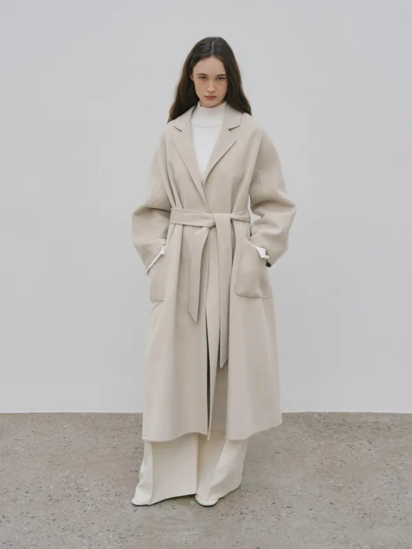 [REFURB] MAGOT Reversible Merino Wool Handmade Coat_Cream Ivory