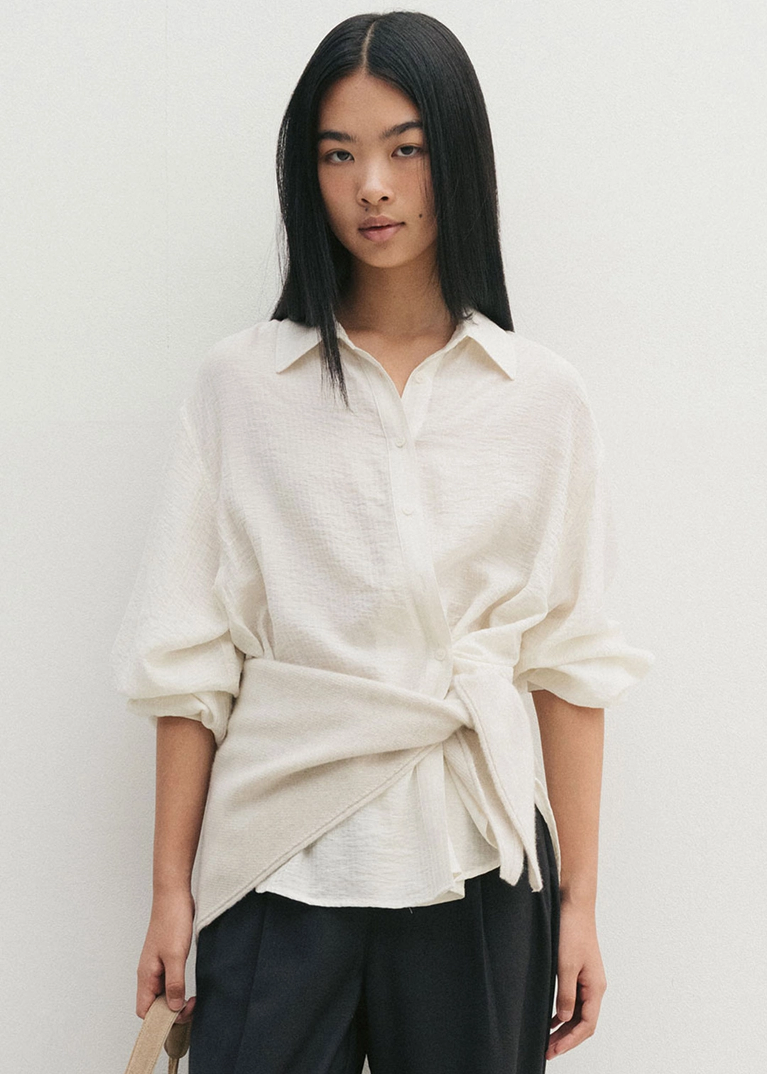 더라이 Wrinkle Button Wrap Shirts(Ivory) 상품 이미지 2