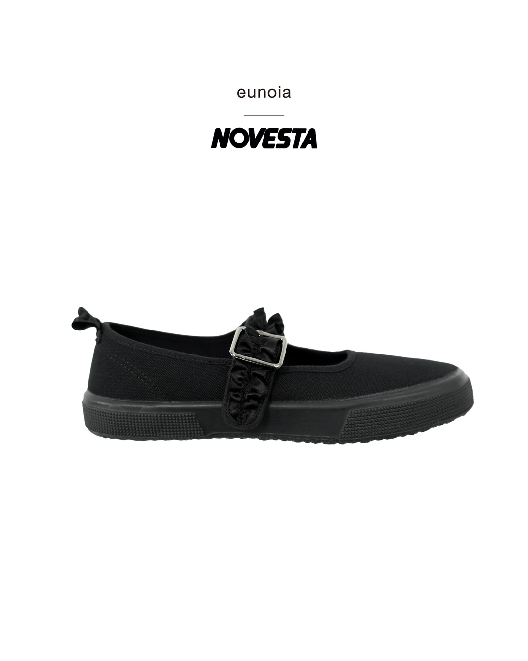 유노이아 [eunoia × NOVESTA] frill buckle canvas mary jane (open) 상품 이미지 3