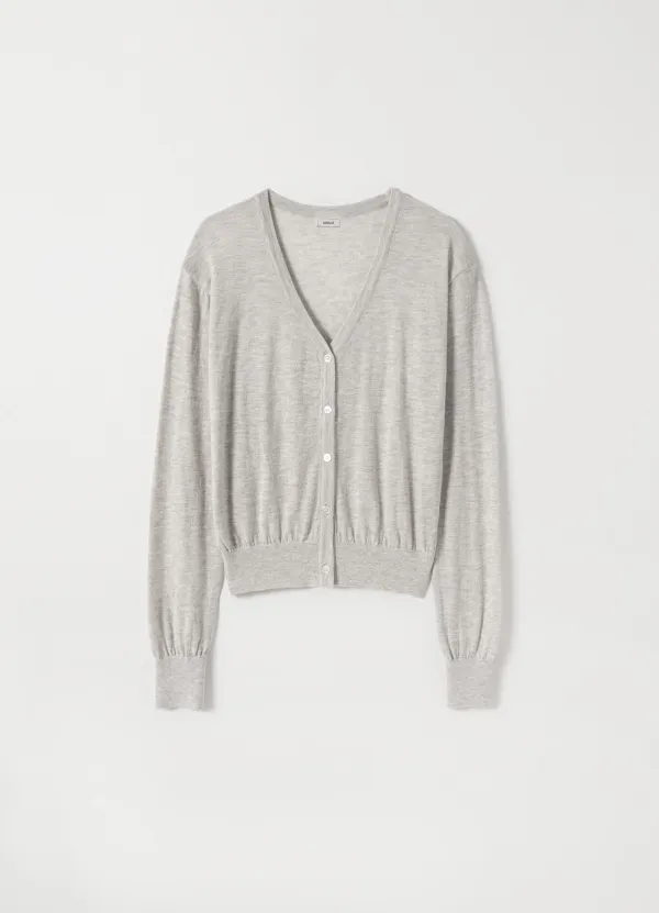 4TH Surf v-neck cardigan(Melang Gray)