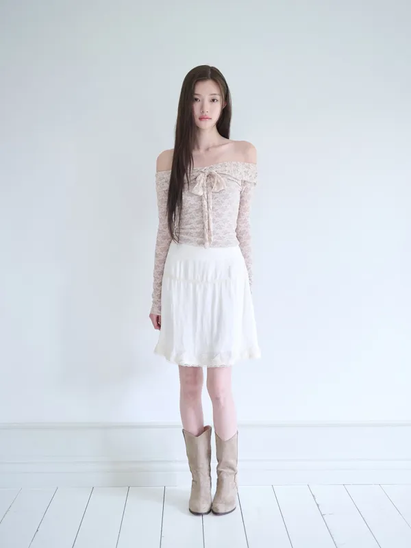 Lace blair top (Pink)