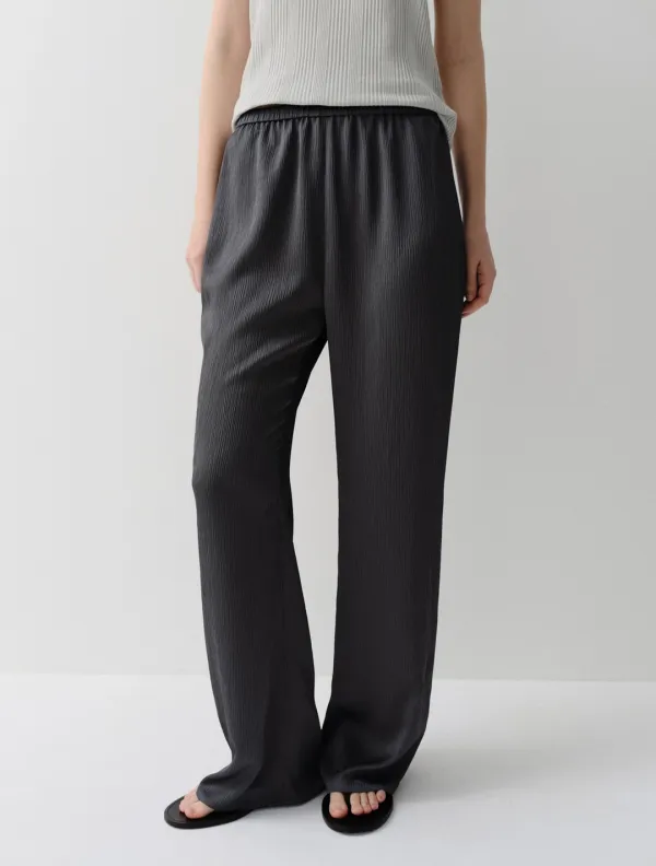 Pleats Banding Pants (Charcoal)
