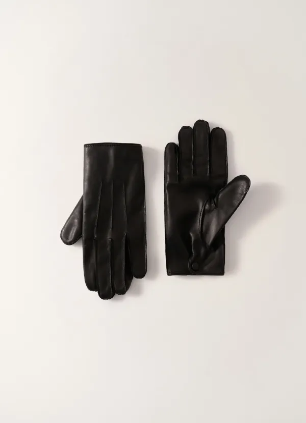 4TH / Gentle lamb skin gloves (Black)