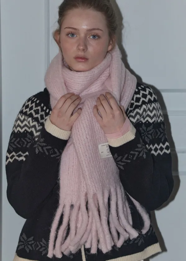 [선물포장]ANC MELLOW SOFT MUFFLER_PINK