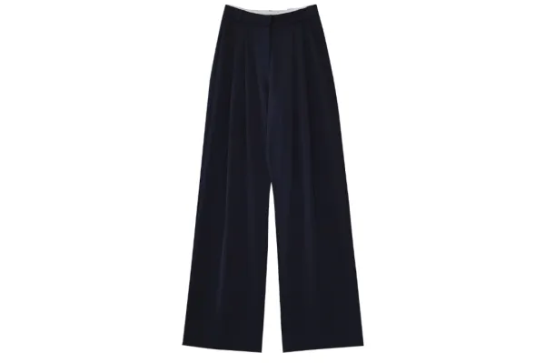 예약주문 [누적판매 3만장] Belted Wave Slacks (Navy)