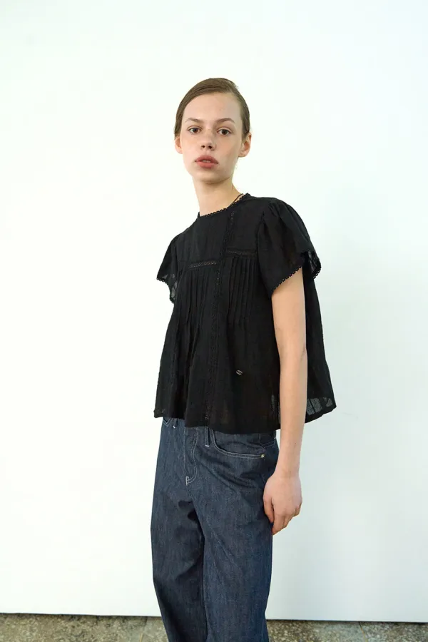 Square lace blouse