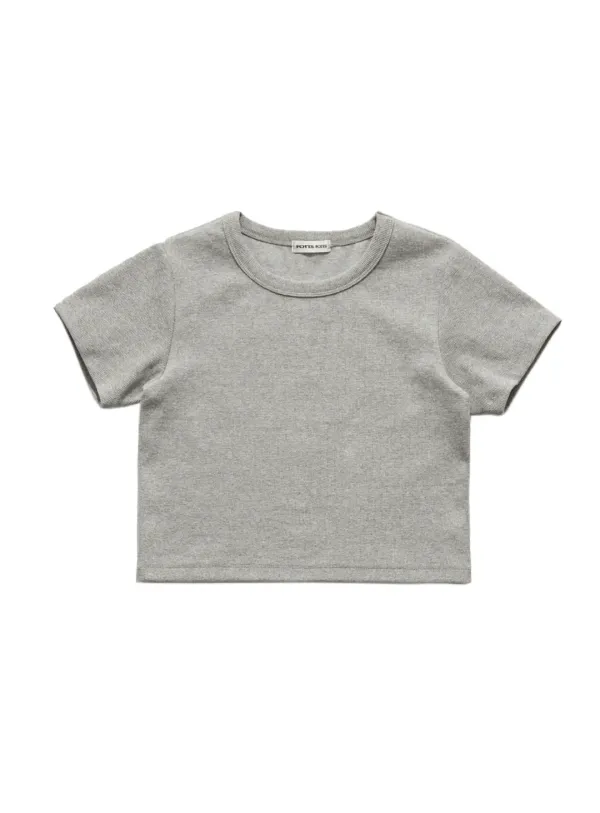 WINTER RIBBED TOP / MELANGE GRAY 