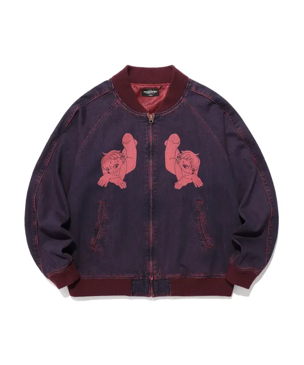 new heaven denim souvenir jacket[red]