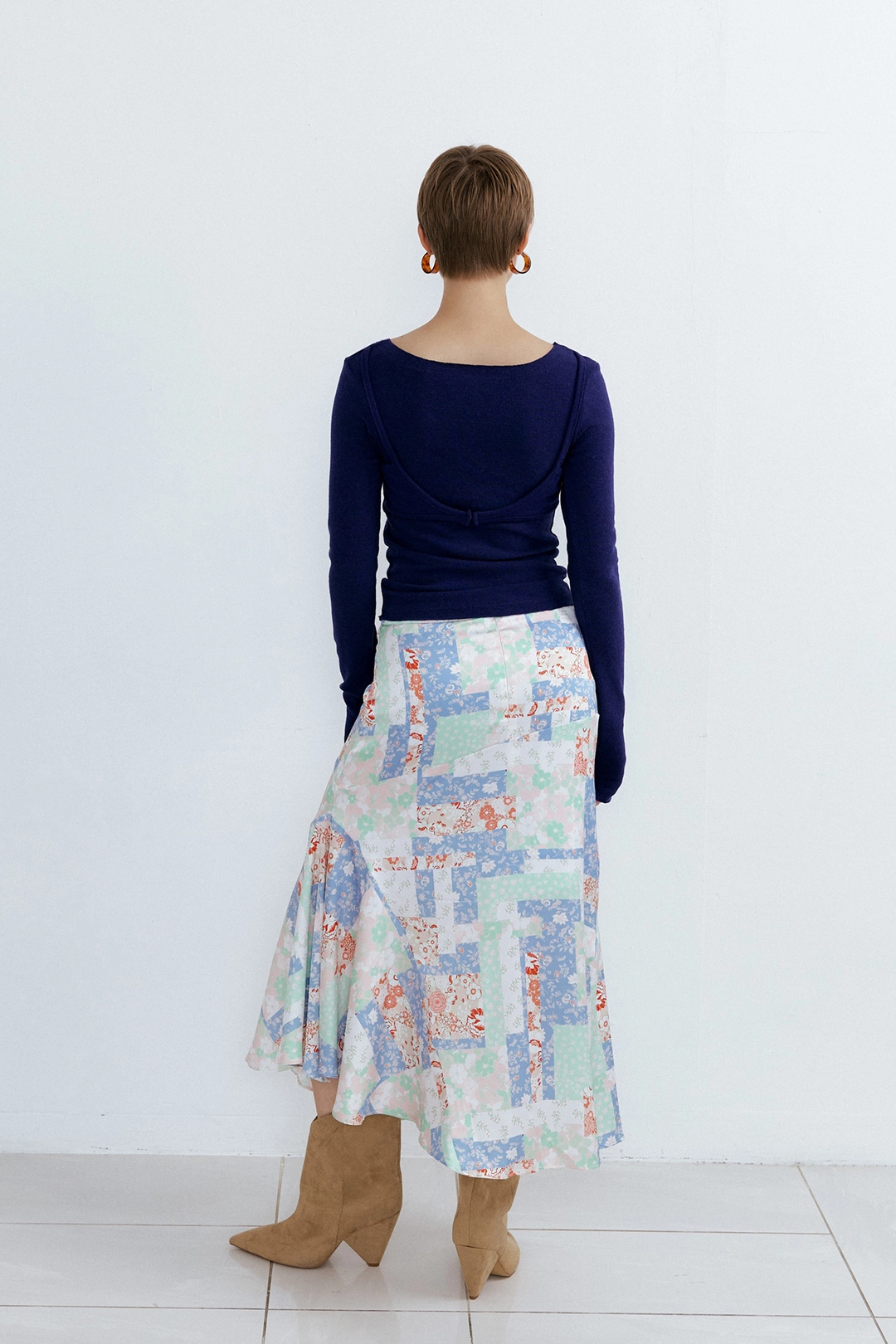 포지프레클즈 Oblique Skirt_Blossom 상품 이미지 2