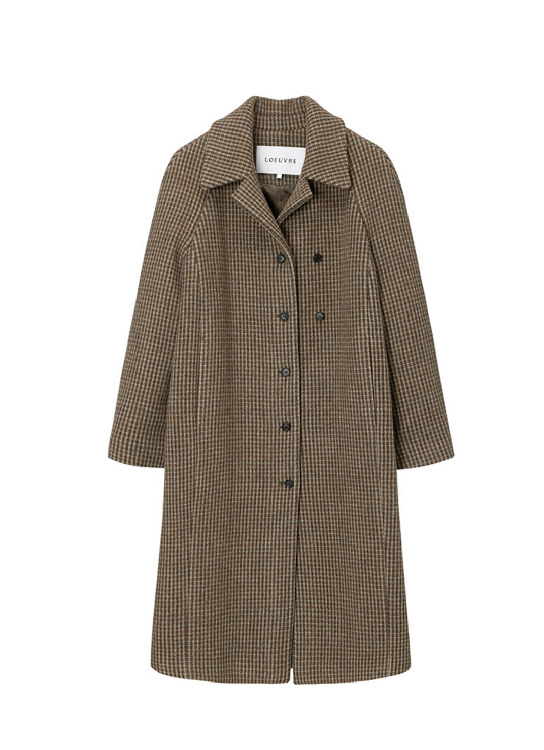 루에브르 Round-Shoulder Vintage-check Mac Coat SW5WH423-48 상품 이미지 3