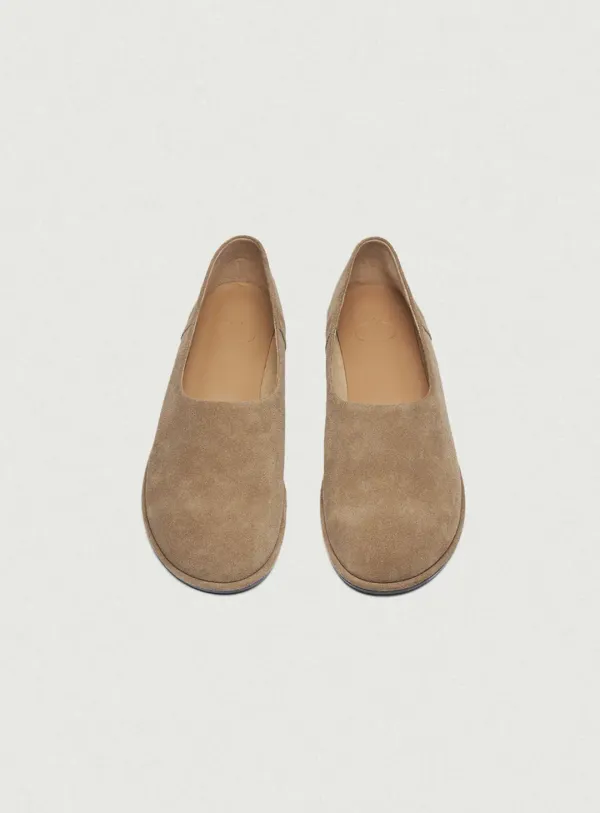 Slip-On Suede Loafers_Beige