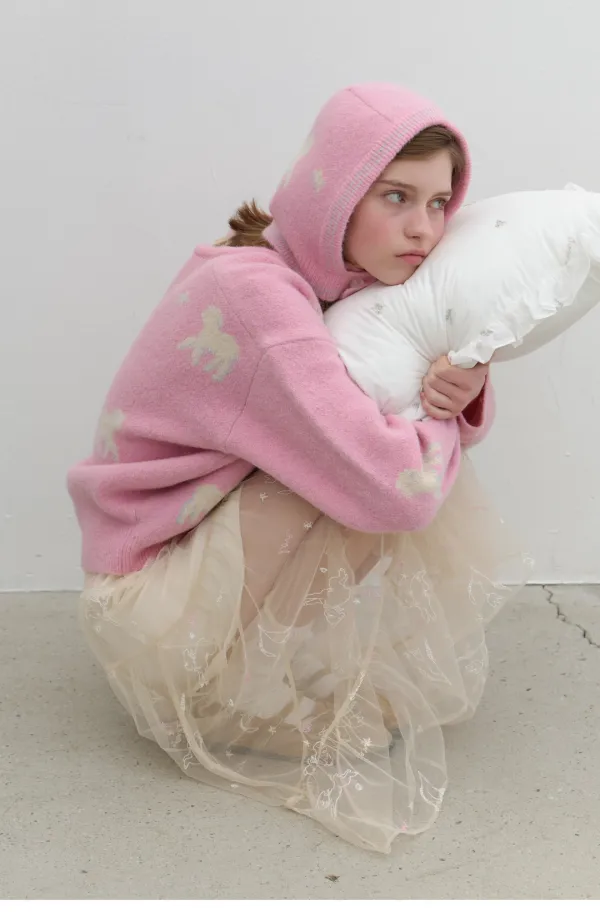 Starry Lambie Balaclava Pink