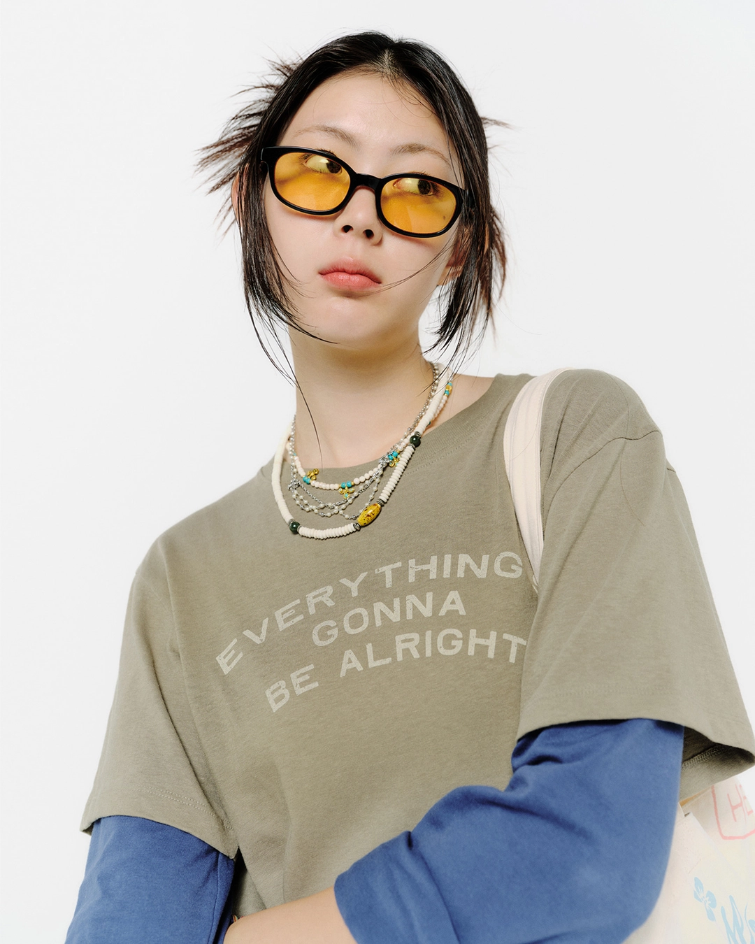 헬로선라이즈 HS Layered L/S Tee_Olive 상품 이미지 2