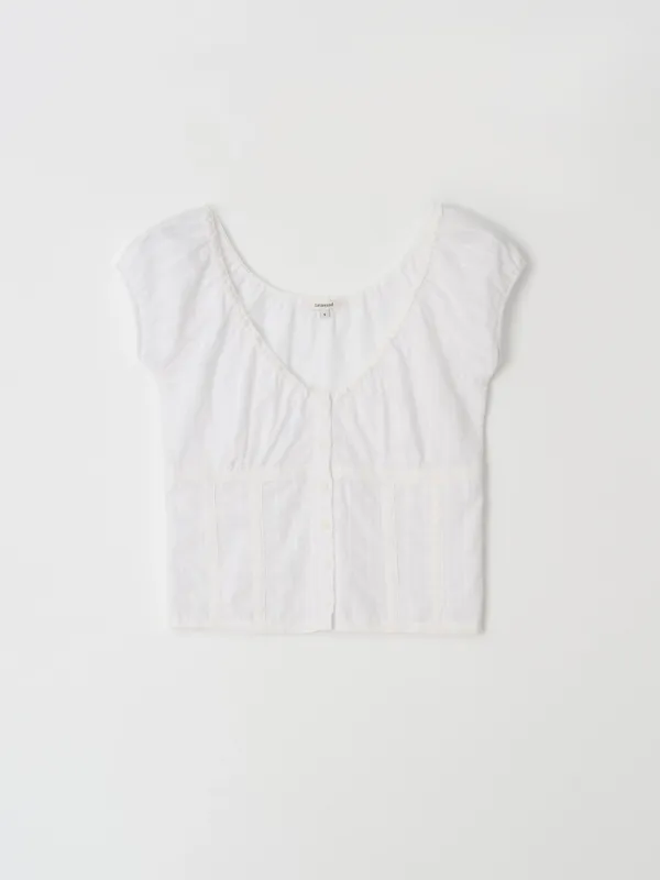 Shirring Lace Blouse