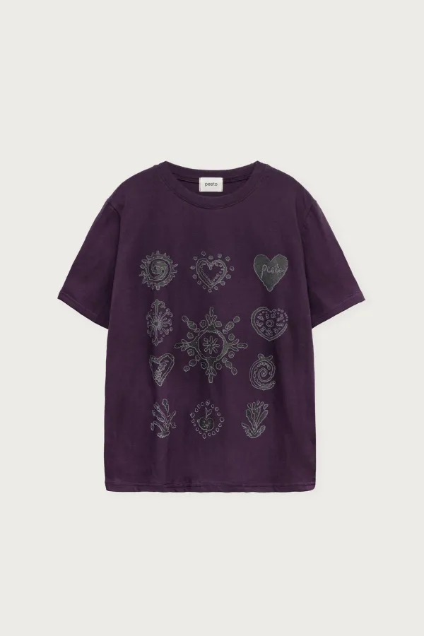 PATTERN T-SHIRT GRAPE