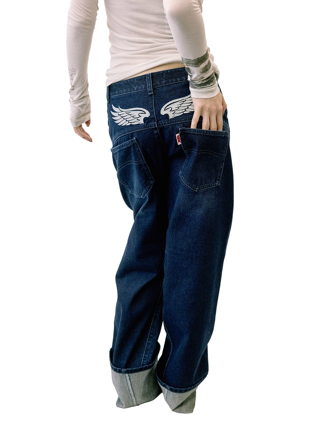 스컬프터 Angelic Roll Up Denim Deep Blue 상품 이미지 1