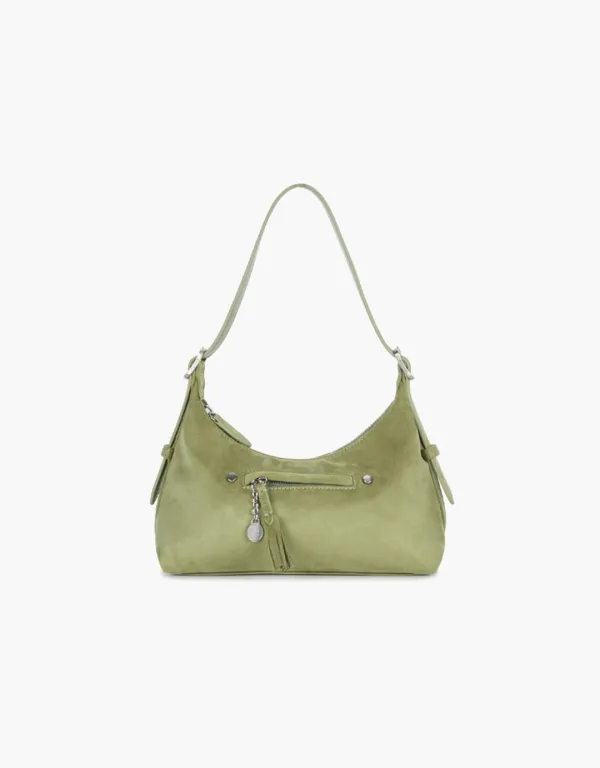 latte bag (suede) - olive (S)